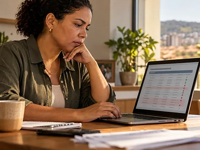Extrato do FGTS com meses sem depósito destacados