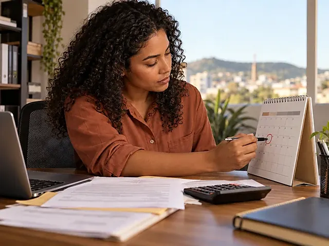 Calendário com o prazo de pagamento da rescisão marcado