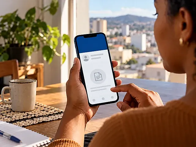 Carteira de trabalho digital aberta no celular sem nenhum registro